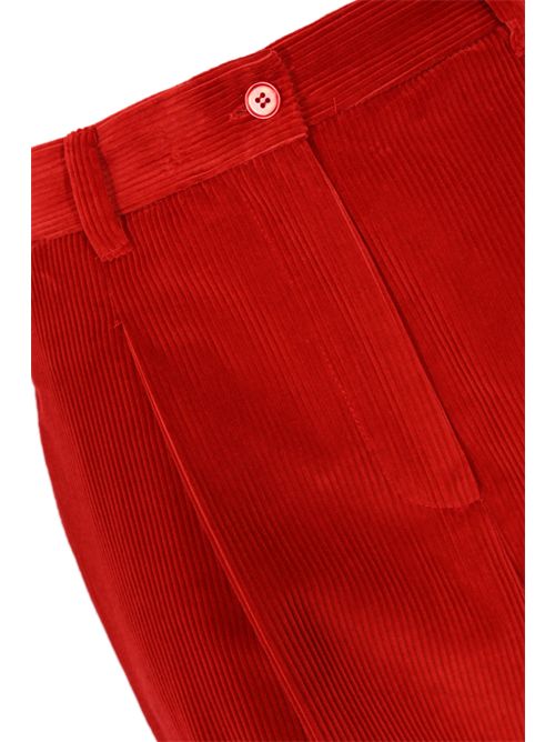 Pantalone Ordine in velluto di cotone Rosso WEEKEND MAX MARA | 2525136036600027